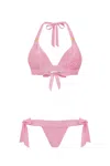 Leyla Maya Women's Annie & Natasha Bikini Set - Pink Mist In Pink