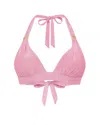 Leyla Maya Women's Annie Halter-neck Bikini Top - Pink Mist In Pink
