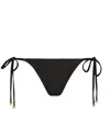Leyla Maya Women's Black Millie Bikini Bottoms - Ebony Shimmer In Black