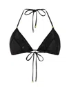 Leyla Maya Women's Black Sevi Bikini Top - Ebony Shimmer In Black
