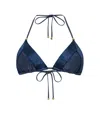 Leyla Maya Women's Blue Sevi Triangle Bikini Top - Navy In Blue