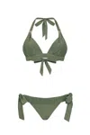 Leyla Maya Women's Green Annie & Ginny Bikini Set - Verde Oliva In Green