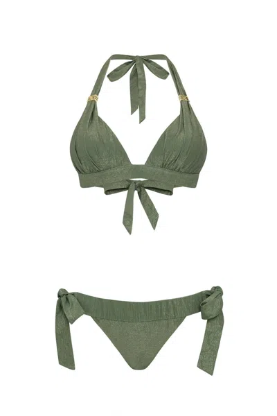 Leyla Maya Women's Green Annie & Ginny Bikini Set - Verde Oliva