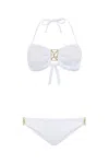 Leyla Maya Women's Kate Bandeau Bikini Set - White In White