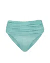 Leyla Maya Women's Paloma High Waisted Bikini Bottoms - Mint Green In Green