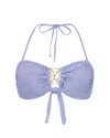 Leyla Maya Women's Purple Kate Bandeau Bikini Top - Lilac In Blue