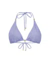 Leyla Maya Women's Purple Millie Bikini Top - Lavender Mist In Animal Print