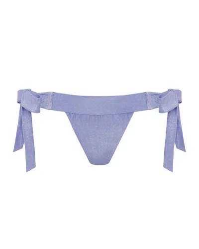 Leyla Maya Women's Purple Natasha Thong Bikini Knickers - Lilac In Blue