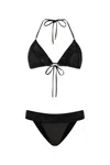 Leyla Maya Women's Sevi Bikini Set - Black In Black