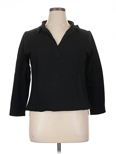 Lezat 3/4 Sleeve Button Down Shirt In Black