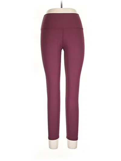Pre-owned Lezat Active Pants In Burgundy