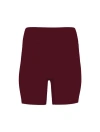 Lezat Ada Organic Cotton Bike Short With Seam In Burgundy