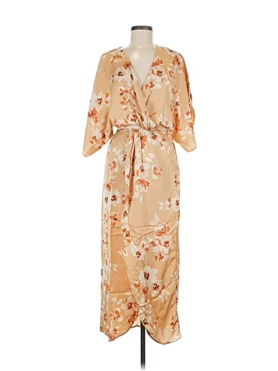 Pre-owned Lezat Casual Dress In Brown