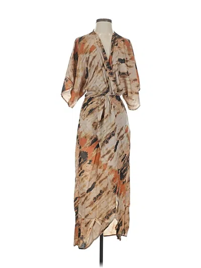 Lezat Casual Dress In Brown