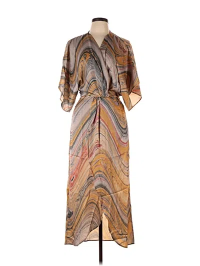 Pre-owned Lezat Casual Dress In Brown