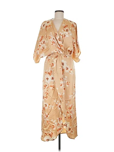 Pre-owned Lezat Casual Dress In Brown