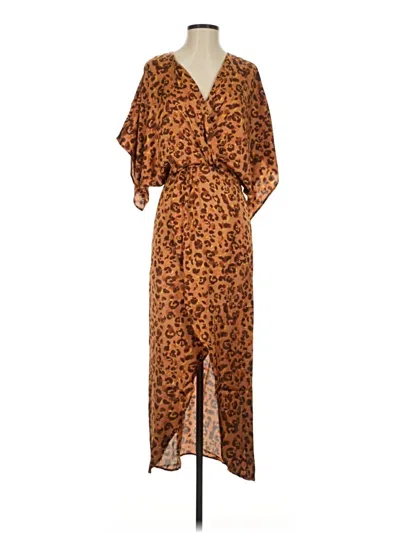 Pre-owned Lezat Casual Dress In Brown