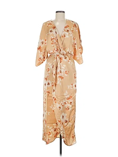 Pre-owned Lezat Casual Dress In Brown