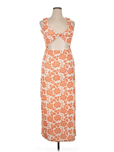 Pre-owned Lezat Casual Dress In Orange