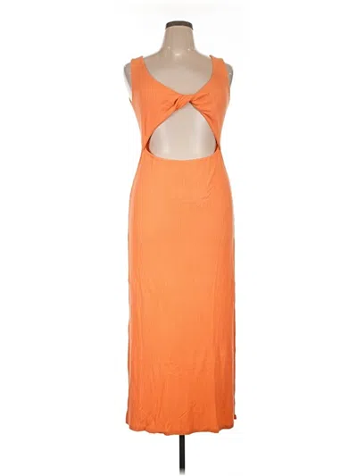 Pre-owned Lezat Casual Dress In Orange