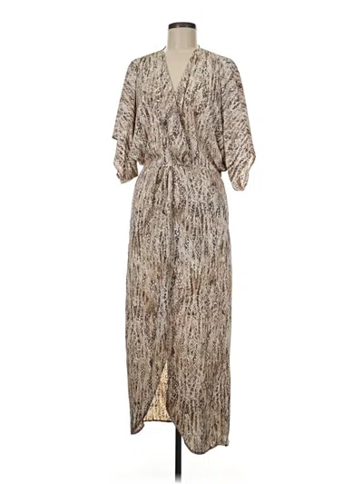 Pre-owned Lezat Casual Dress In Tan