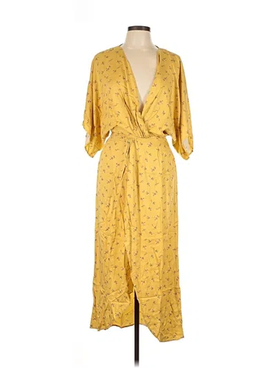 Pre-owned Lezat Casual Dress In Yellow