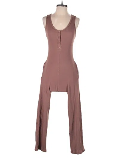 Pre-owned Lezat Jumpsuit In Tan