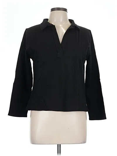 Pre-owned Lezat Long Sleeve Blouse In Black