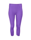 Lezat Mae Organic Cotton High Waisted Capri Legging In Purple