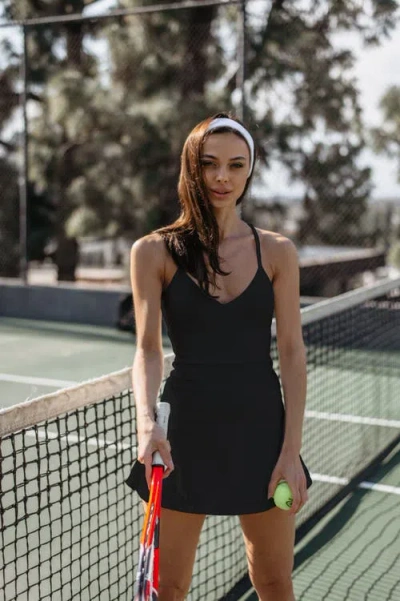 Lezat Nova Organic Cotton Sport Dress In Black