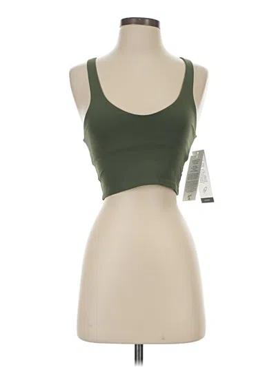 Pre-owned Lezat Sleeveless Top Green Halter Neckline Tops