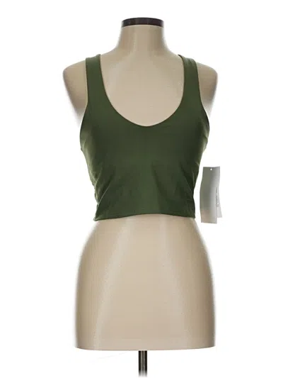 Pre-owned Lezat Sleeveless Top Green Halter Neckline Tops