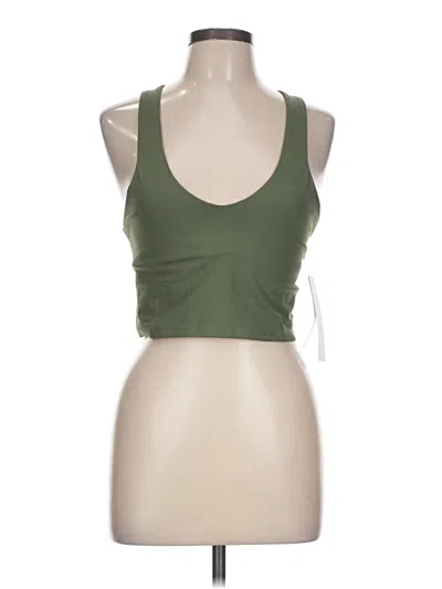 Pre-owned Lezat Sleeveless Top Green Halter Neckline Tops