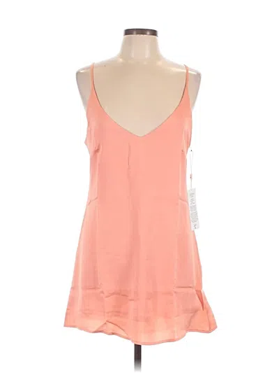Lezat Sleeveless Top Orange Scoop Neck Tops