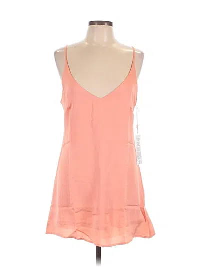 Lezat Sleeveless Top Orange Scoop Neck Tops