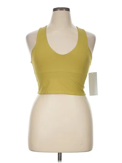 Pre-owned Lezat Sleeveless Top Yellow Halter Neckline Tops