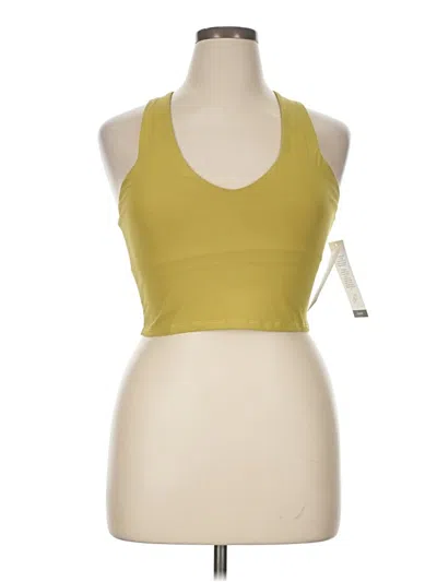 Pre-owned Lezat Sleeveless Top Yellow Halter Neckline Tops