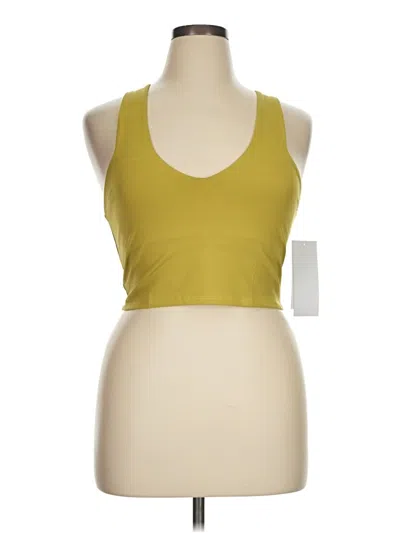 Pre-owned Lezat Sleeveless Top Yellow Halter Neckline Tops
