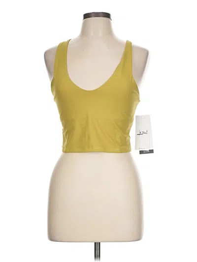 Pre-owned Lezat Sleeveless Top Yellow Sweetheart Neckline Tops