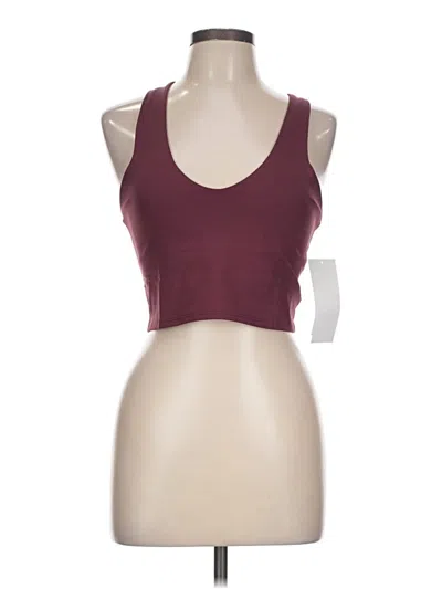 Pre-owned Lezat Sports Bra In Burgundy
