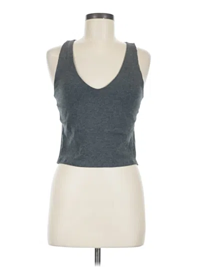 Pre-owned Lezat Tank Top Gray Halter Neckline Tops