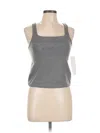 Lezat Tank Top Gray Strapless Neckline Tops In Gray