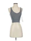 Lezat Tank Top Gray Strapless Neckline Tops In Gray