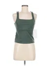 Lezat Tank Top Green Halter Neckline Tops In Green