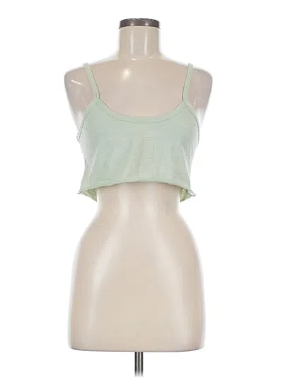 Pre-owned Lezat Tank Top Green Halter Neckline Tops