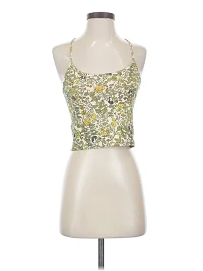 Pre-owned Lezat Tank Top Green Halter Neckline Tops