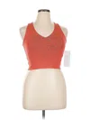 Lezat Tank Top Orange Halter Neckline Tops In Orange