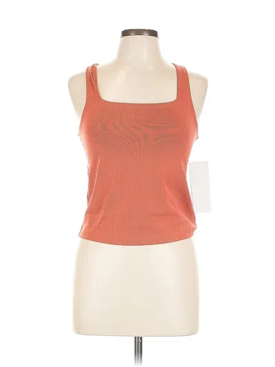 LEZAT TANK TOP ORANGE SQUARE NECKLINE TOPS