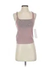 Lezat Tank Top Pink Halter Neckline Tops In Pink