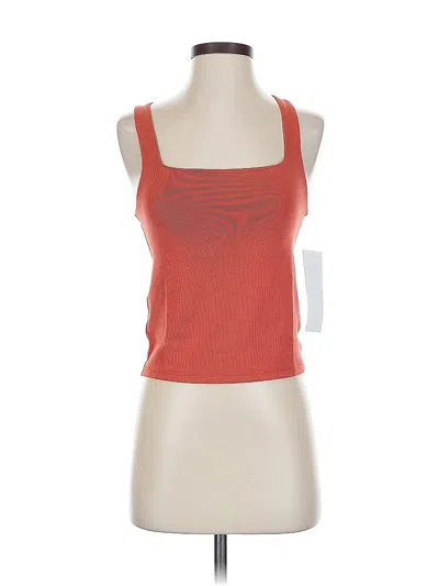 LEZAT TANK TOP RED SQUARE NECKLINE TOPS